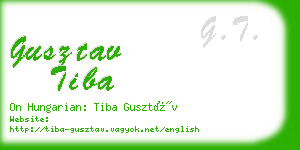 gusztav tiba business card